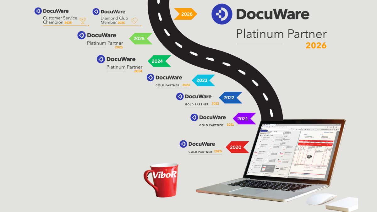 Vibor tudi v letu 2026 ohranja prestižni DocuWare Platinum Partner status